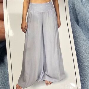 Vanilla Star Tiered Beach Pants Blue Women's Size Large